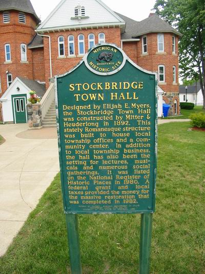 Stockbridge Opera House - Historical Marker (newer photo)
